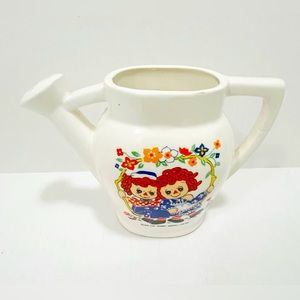 Raggedy Ann and Andy Porcelain Watering Can ~ 1976